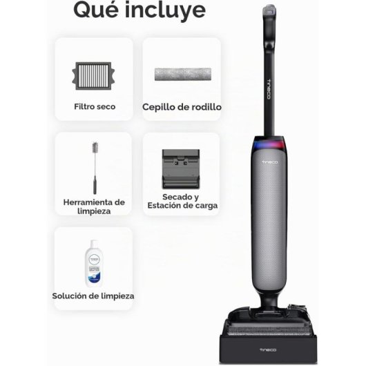Aspirapolvere senza Fili Tineco Floor One S7 Artist 190W 50 minuti Anti-groviglio Grigio