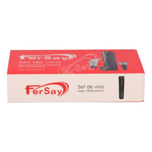 Sacacorchos eléctrico Fersay SCE2101 recargable por USB con accesorios