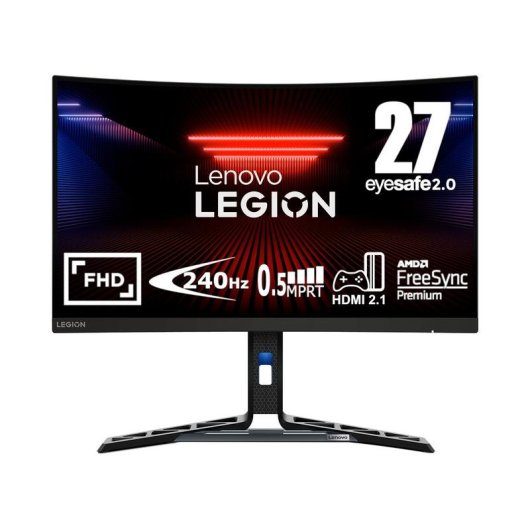 Écran PC Lenovo Legion R27fc-30 27" Full HD 280Hz VA Courbe FreeSync HDR10 Hauteur réglable