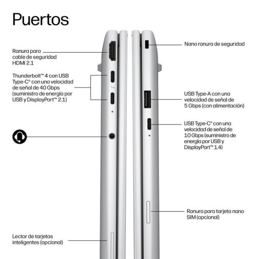 Portátil HP EliteBook 8 G2i 14" Intel Core Ultra 5 16GB 1TB SSD Intel Graphics Windows 11 Pro