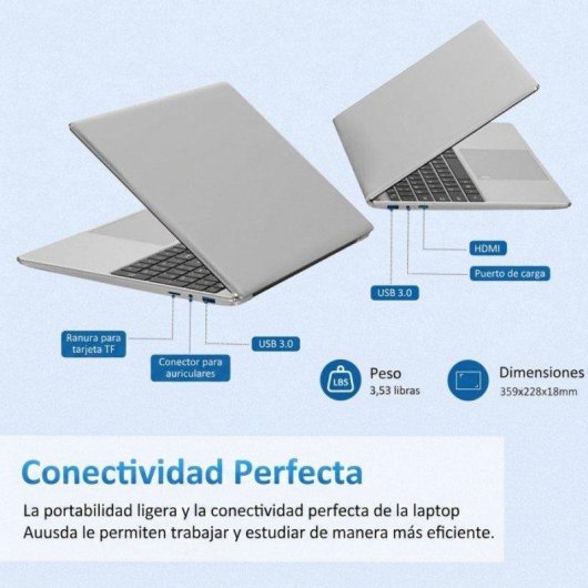 Portátil Rolipo T152A-N95 15,6" Intel N95 16GB 512GB SSD UHD Graphics Windows 11 Pro