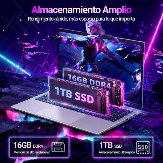Portátil Moacreto G3 Convertible 15,6" AMD Ryzen 3 3200U 16GB 1TB SSD Windows 11 Pro