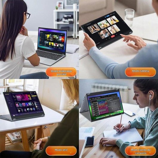Portátil Moacreto G3 Convertible 15,6" AMD Ryzen 3 3200U 16GB 1TB SSD Windows 11 Pro