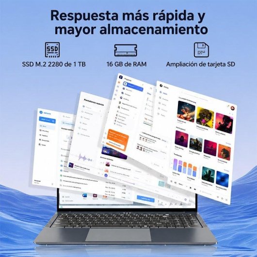 Portátil FUNYET 16" Intel Core i5-8210Y 16GB 1TB SSD Windows 11 Pro