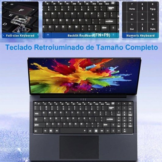 Portátil FUNYET 16" Intel Core i5-8210Y 16GB 1TB SSD Windows 11 Pro