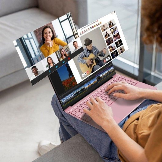Ordinateur portable Rolipo T152a 15,6" Intel N95 16 Go Windows 11 Pro, Graphiques UHD, Clavier rétroéclairé, Rose, 512 Go SSD
