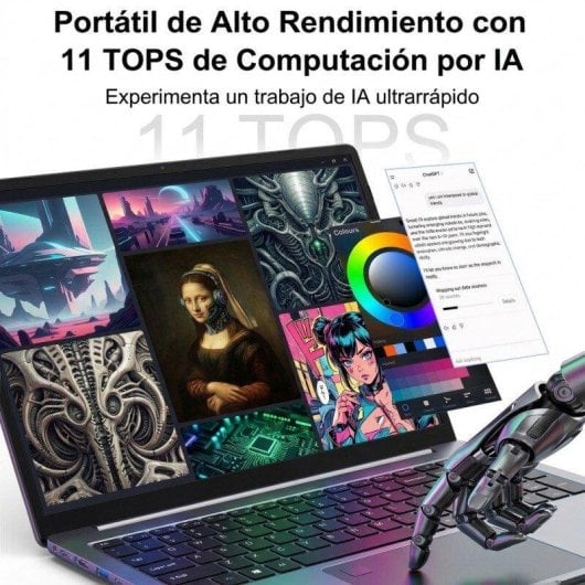 Portátil Ninkear N16 Pro+ 16" Intel Core Ultra 5 125H 24GB Intel Arc 1TB SSD Windows 11 lector de huellas