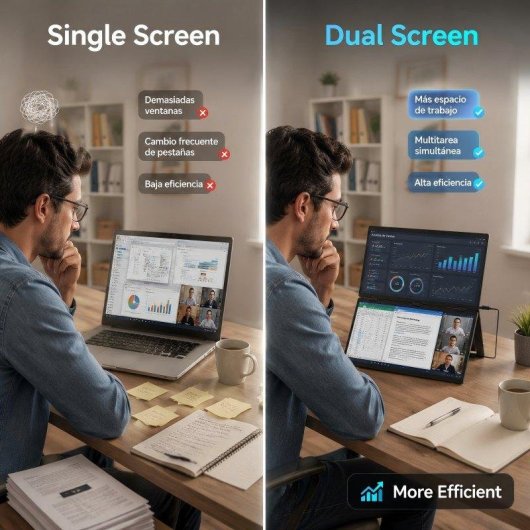 Écran PC Uperfect Double Portable 18,5" Full HD 100Hz IPS Tactile VESA HDMI Type-C