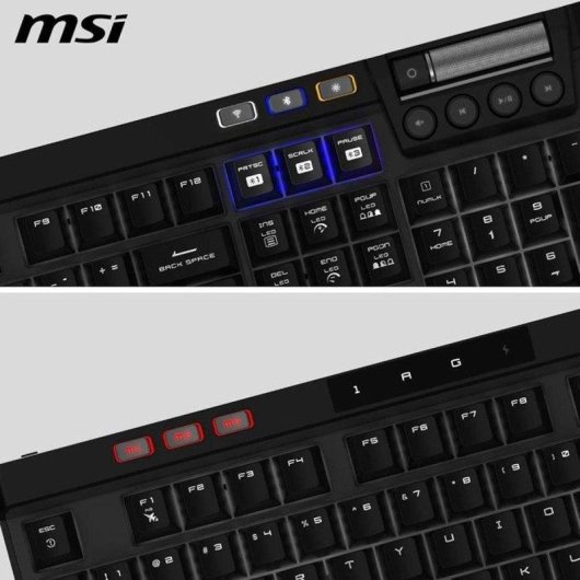 Clavier MSI Strike Pro W sans fil Hot-swap Kailh Midnight Pro RGB PBT Noir