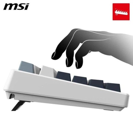 Clavier MSI Forge GK600 TKL Wireless AZERTY Cherry MX Red RGB Bluetooth Hot-swap