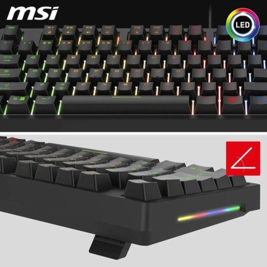 Clavier MSI Forge GK320 mécanique Red RGB Hot-swap Dial volume QWERTY