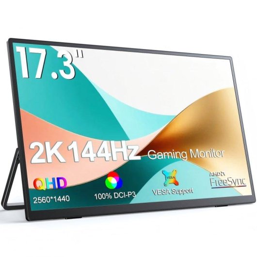 Monitor Uperfect 17.3" QHD 144Hz IPS HDR FreeSync Premium 1ms Portabel