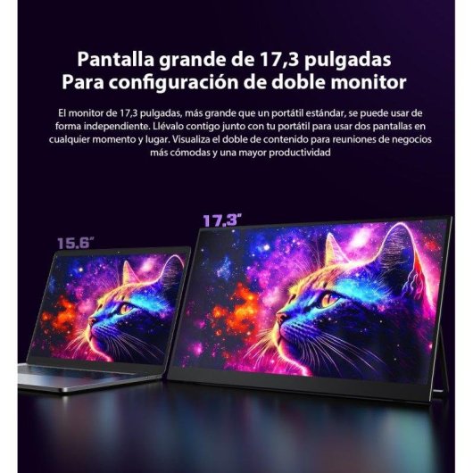 Monitor Uperfect 17.3" QHD 144Hz IPS HDR FreeSync Premium 1ms Portabel