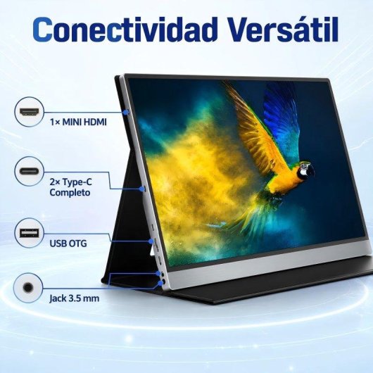 Monitor Uperfect 15.6" UltraHD 4K 60Hz QLED HDR Type-C Mini HDMI VESA
