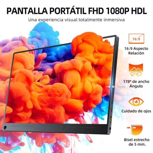 Écran PC Uperfect 15.6" Full HD 60Hz IPS HDR 100% sRGB Ultra Léger