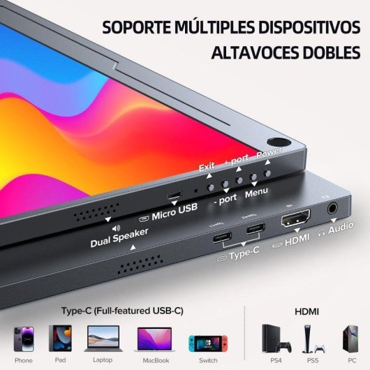 Écran PC Uperfect 15.6" Full HD 60Hz IPS HDR 100% sRGB Ultra Léger