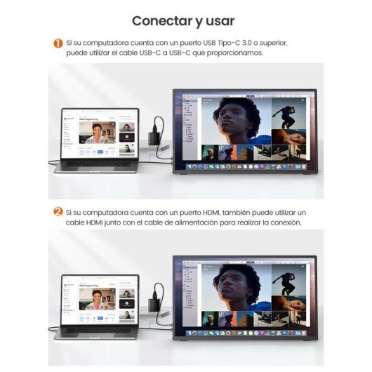 Monitor Uperfect 18,5" FullHD 120Hz IPS Táctil 10 puntos HDR USB-C VESA