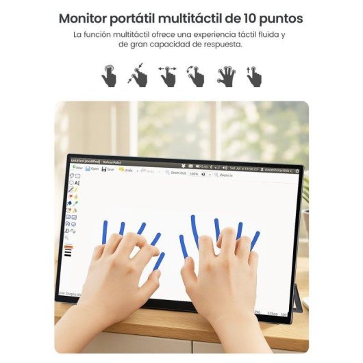 Monitor Uperfect 18,5" FullHD 120Hz IPS Táctil 10 puntos HDR USB-C VESA