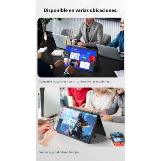 Monitor Uperfect 15,6" FullHD 60Hz IPS Touch 100% sRGB USB-C Aluminium Faltbar 360°