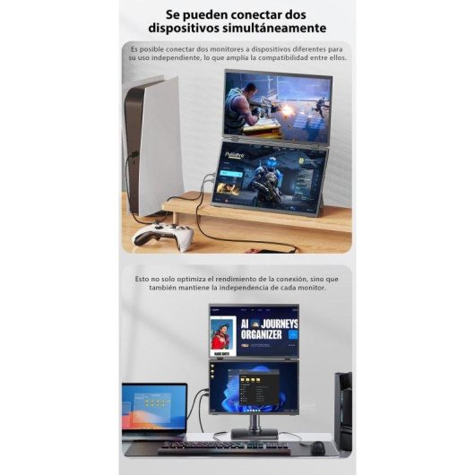 Monitor Uperfect 15,6" FullHD 60Hz IPS Touch 100% sRGB USB-C Aluminium Faltbar 360°