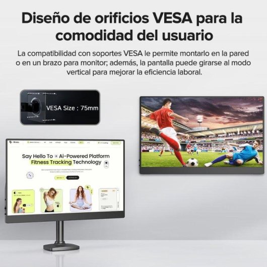 Monitor Uperfect 15,6" FullHD 60Hz IPS Touch USB-C VESA Multiplattform