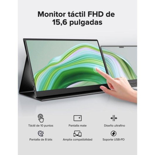 Monitor Uperfect 15,6" FullHD 60Hz IPS Touch USB-C VESA Multiplattform