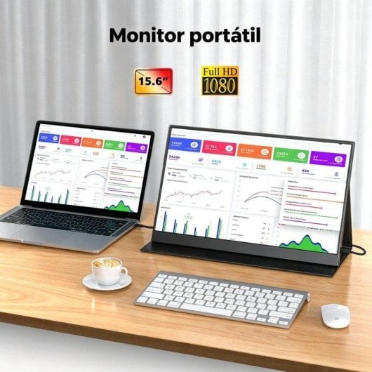 Monitor Uperfect 15.6" FullHD 60Hz IPS Touch USB-C Aluminium Schwarz
