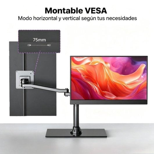 Monitor Uperfect 15.6" FullHD 60Hz IPS Touch USB-C Aluminium Schwarz