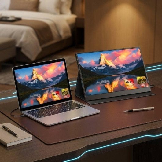 Monitor Uperfect 15.6" FullHD 60Hz IPS Touch USB-C Aluminium Schwarz