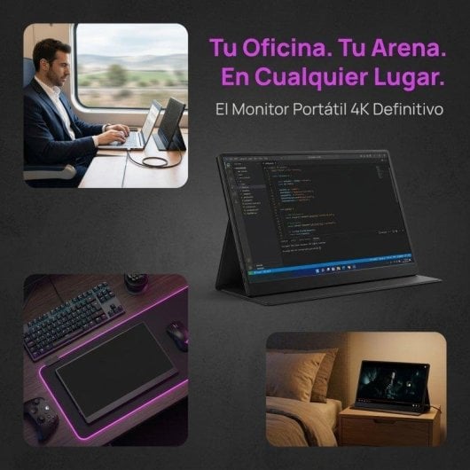 Monitor Uperfect 15.6" FullHD 60Hz IPS Touch USB-C Aluminium Schwarz