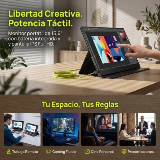 Monitor Uperfect 15.6" FullHD IPS Touch 10-Punkt USB-C HDMI VESA Akku
