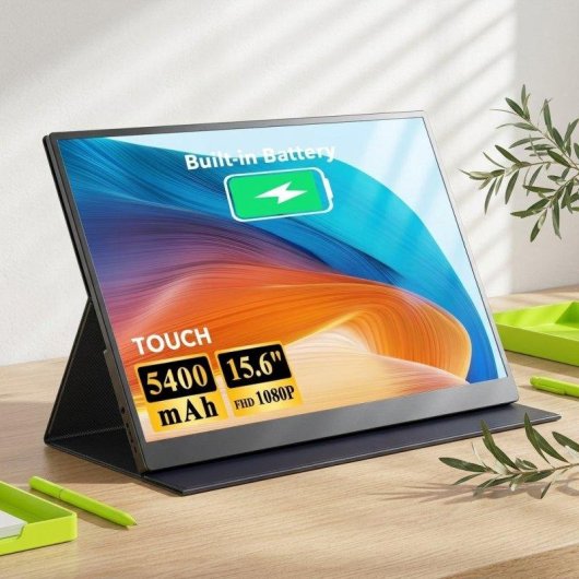 Monitor Uperfect 15.6" FullHD IPS Touch 10-Punkt USB-C HDMI VESA Akku