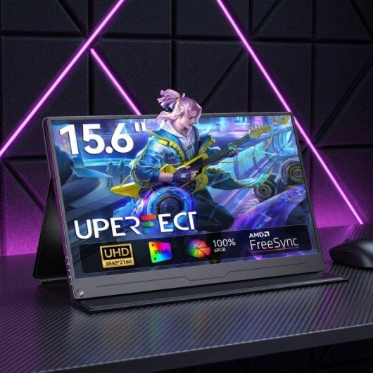 Monitor Uperfect 15.6" UltraHD 4K 60Hz IPS Tátil 10pt USB-C Alumínio