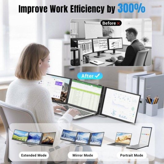 Monitor Siaviala S8 Pro 14" FullHD IPS Ultrafino 60Hz USB-C Altifalantes