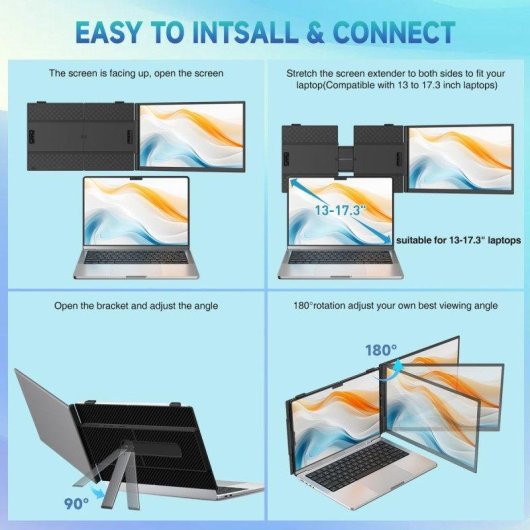 Monitor Siaviala S8 14" FullHD 60Hz IPS portátil 180° ultrafino