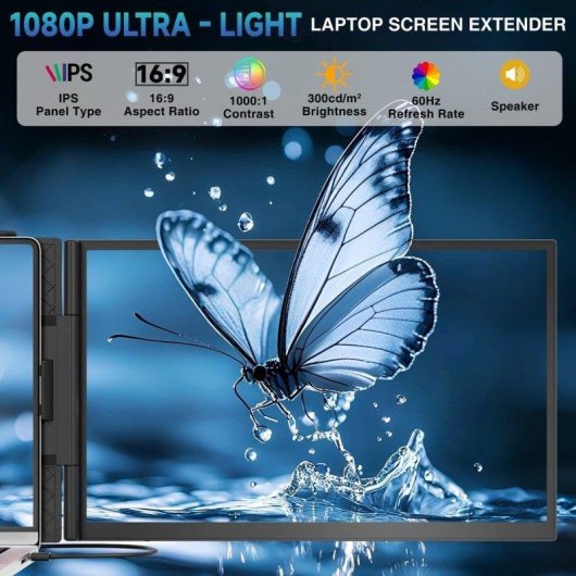 Monitor Siaviala S8 14" FullHD 60Hz IPS portátil 180° ultrafino