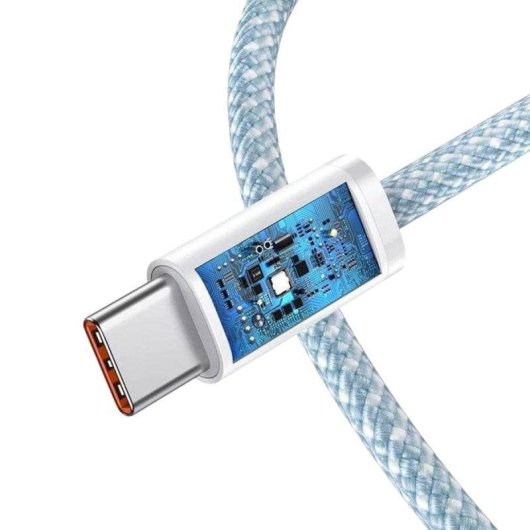 Cabo Baseus Dynamic USB-C 2m 100W Azul Potente e Fiável