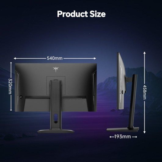 Monitor KTC H24T7 23,8" QHD 185Hz Fast IPS HDR400 FreeSync G-Sync Ajuste de altura