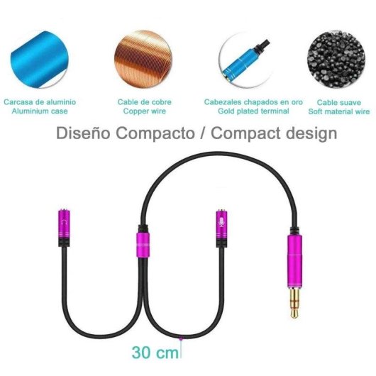 Splitter audio Dam Electronics double femelle vers mâle 30cm