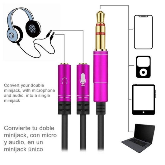 Splitter audio Dam Electronics double femelle vers mâle 30cm
