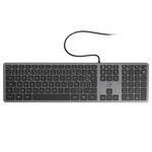 Tastatur Mobility Lab Ml311173 Slim Azerty Space Grey mit Ziffernblock und Multimedia-Tasten