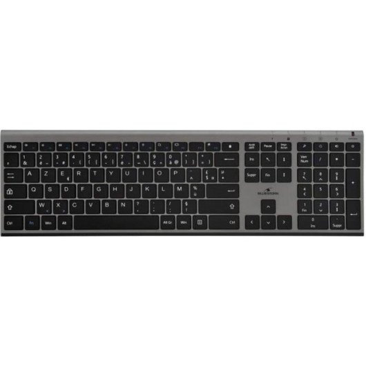 Teclado Bluestork inalámbrico recargable con ratón ergonómico AZERTY francés