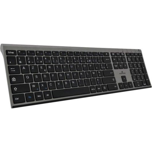 Teclado Bluestork inalámbrico recargable con ratón ergonómico AZERTY francés