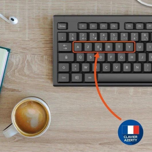 Tastiera Mobility Lab Alpha Combo wireless Azerty 2.4G USB ergonomica nera
