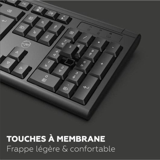 Tastiera Mobility Lab Alpha Combo wireless Azerty 2.4G USB ergonomica nera
