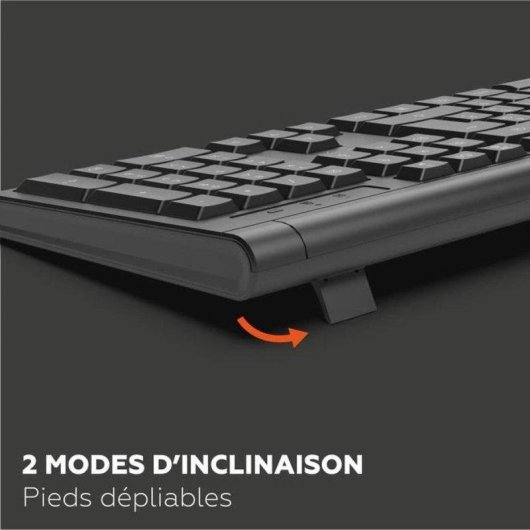 Tastiera Mobility Lab Alpha Combo wireless Azerty 2.4G USB ergonomica nera
