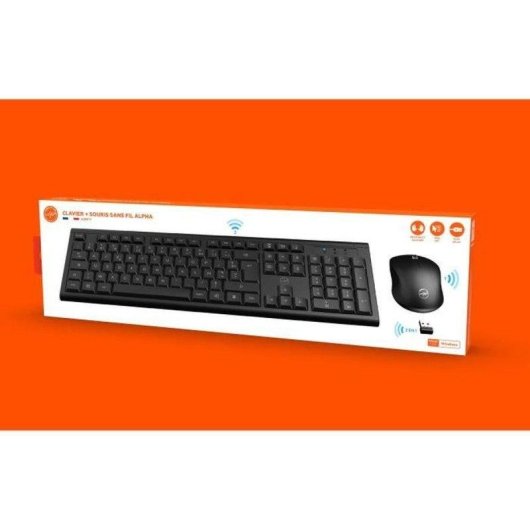 Tastiera Mobility Lab Alpha Combo wireless Azerty 2.4G USB ergonomica nera