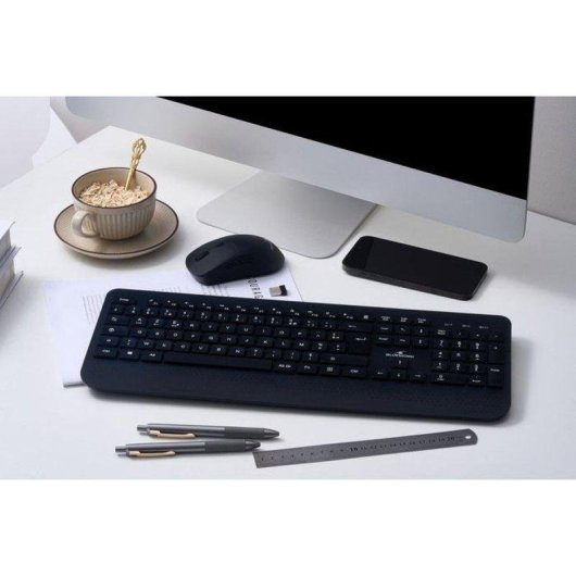 Teclado Bluestork Pack Office R2 membrana inalámbrico recargable AZERTY