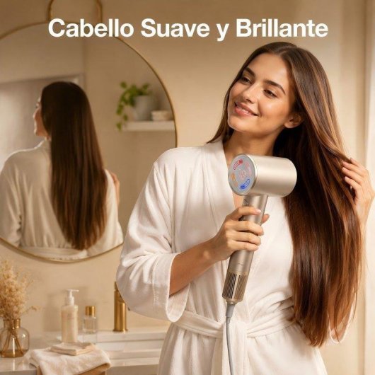 Sèche-cheveux Professionnel Teendow 1600W Haute Vitesse LED Silencieux avec Accessoires