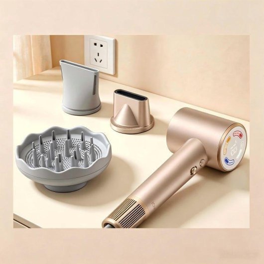 Sèche-cheveux Professionnel Teendow 1600W Haute Vitesse LED Silencieux avec Accessoires